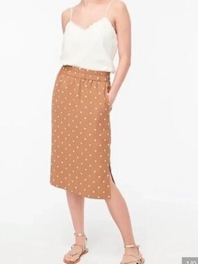 J CREW POLKA DOT PULL ON SKIRT